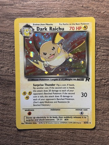 Pokémon dark raichu - raichu, team