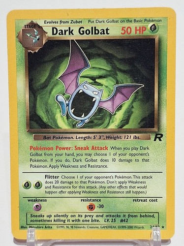 Pokemon karte dark golbat - dark,