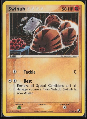 Pokemon karte swinub ex team - pokemon,
